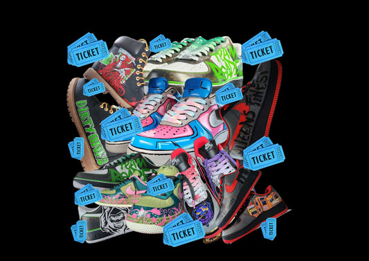Custom sneaker raffle tickets